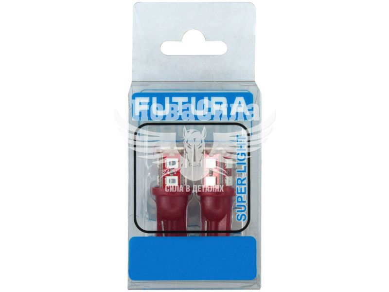 Лампочка без цоколя LED T10_W5W SMD червона 12-діодів 24V W2.1x9.5d (Futura) (к-т. 2шт.) (70524)