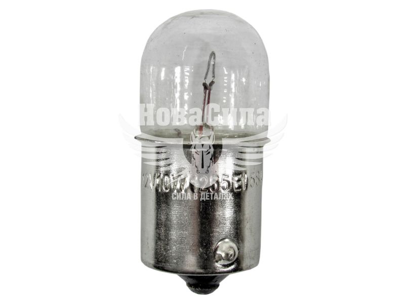 Лампочка 1-но конт. черешня біла 12V-10Вт R10W BA15s (Solar) (упак.-10шт.) (1255)