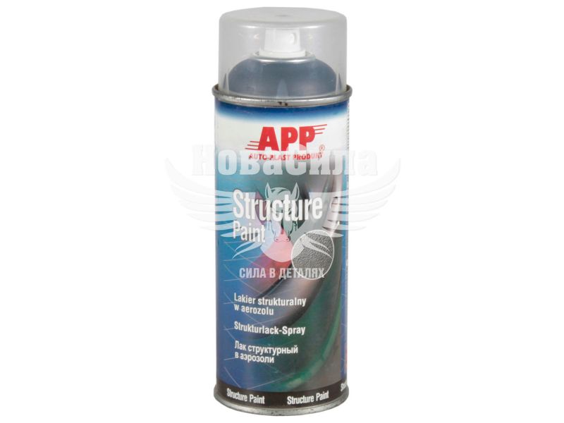 Лак-спрей до пластику (APP) Structure Paint чорний 400мл. (210411)