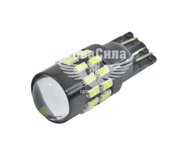 Лампочка без цоколя LED T10_1.5W SMD біла 24-діодів 12V W2.1x9.5d (Cyclone) (T10-074 3014-30)