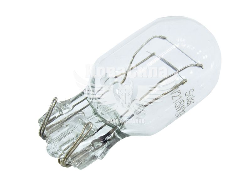 Лампочка 2-ох конт. скутер без цокол. 12V-21/5Вт W21/5W W3x16g (Solar) (упак.-10шт.) (1267)