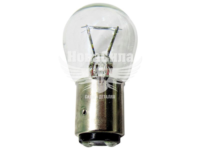 Лампочка 2-ох конт. груша біла 12V-21/4Вт P21/4W BAZ15d (Osram) (7225)