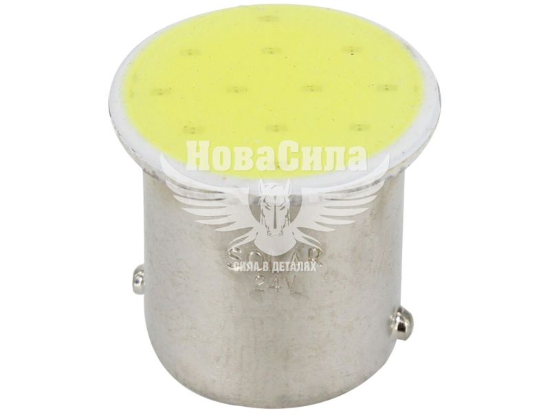 Лампочка 1-но конт. груша біла LED COB 24V 1-діод G18.5 BA15s (Solar) (LC360_P)
