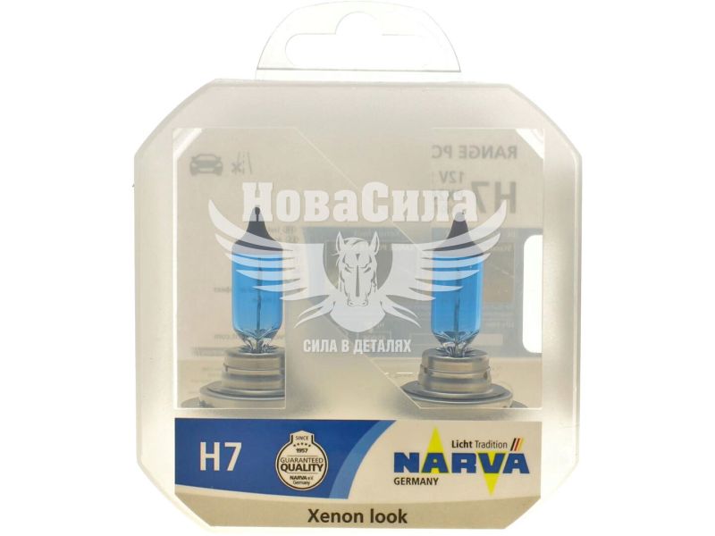 Лампочка галогенна H7 12V-55Вт PX26d Range Power White (Narva) (486072100)