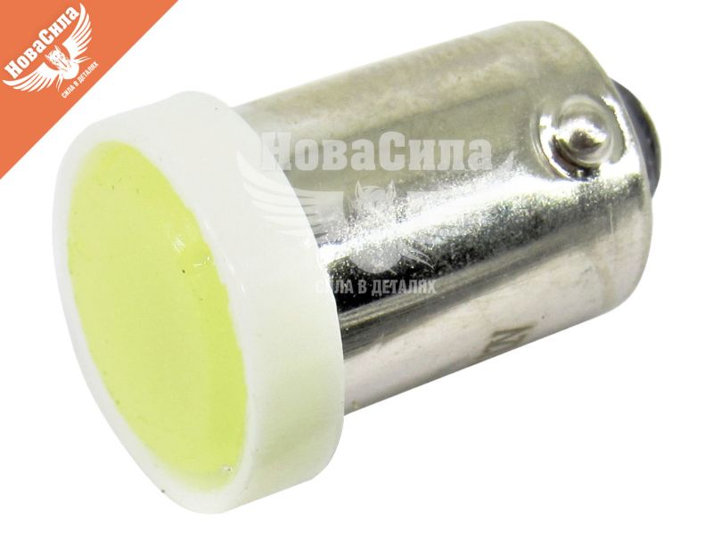 Лампочка з цоколем LED T4W LEDS біла 1-діод 12V-4Вт BA9s (Solar) (упак.-10шт.) (LC335_P)