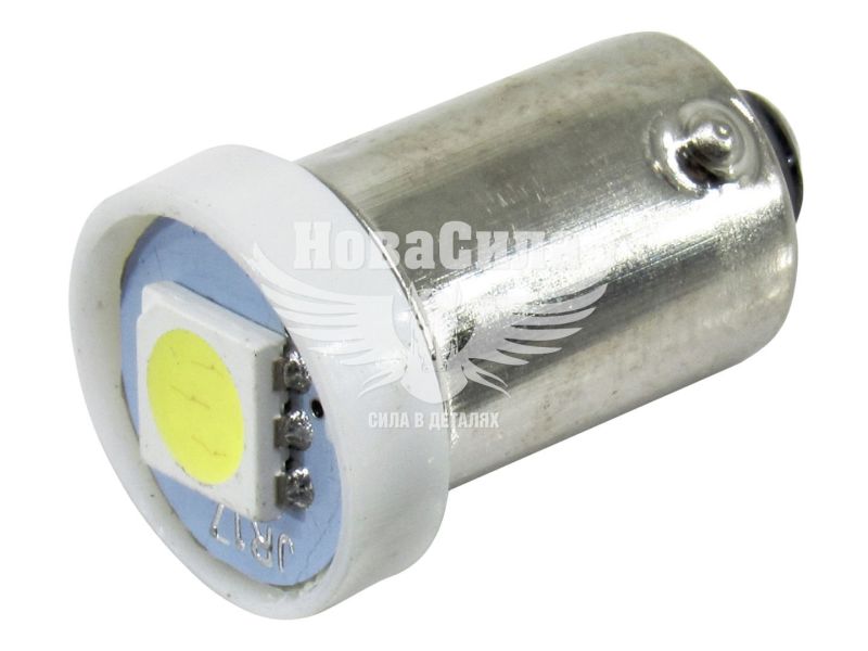 Лампочка з цоколем LED T4W SMD біла 1-діод 12V-4Вт BA9s (Solar) (упак.-10шт.) (LS247)