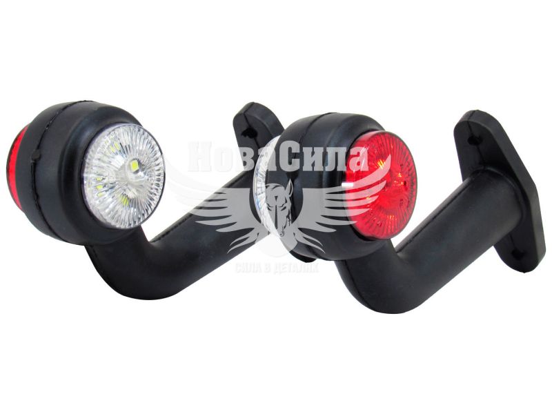 Ліхтар габаритний ріжок (Україна) LED 12-24V зігнутий (АТР2827)