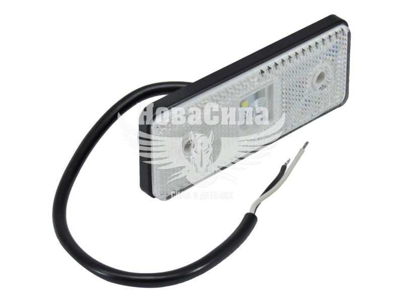 Ліхтар габаритний універсальний (HICO) LED 24V білий прямокутний (LOB051)