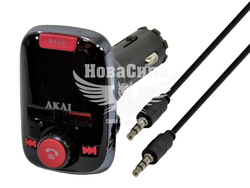 Модулятор MP3 FM (Akai) в прикурювач FMT-74BT (+ Bluetooth) (FMT-74BT)