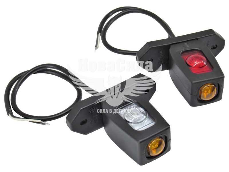 Ліхтар габаритний ріжок (HICO) LED 12-24V прямий короткий (боковий) (OBR113)