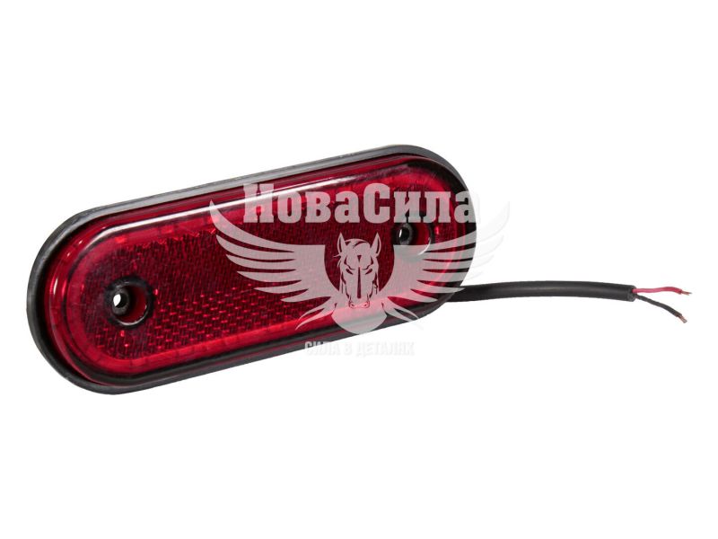 Ліхтар габаритний універсальний (Isiksan) LED 12-24V овал підсвітка по кругу (червоний) (ISS40353)