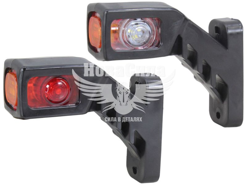 Ліхтар габаритний ріжок (Auto Light) LED Kogel-Krone 12-24V косий середній, білий/червоний (AL-0021-RW/WR)