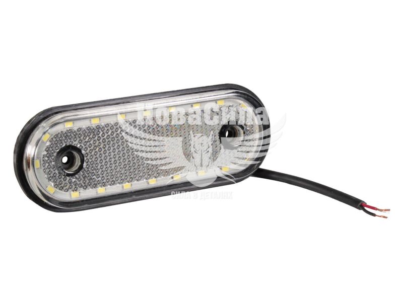 Ліхтар габаритний універсальний (Isiksan) LED 12-24V овал підсвітка по кругу (білий) (ISS40352)