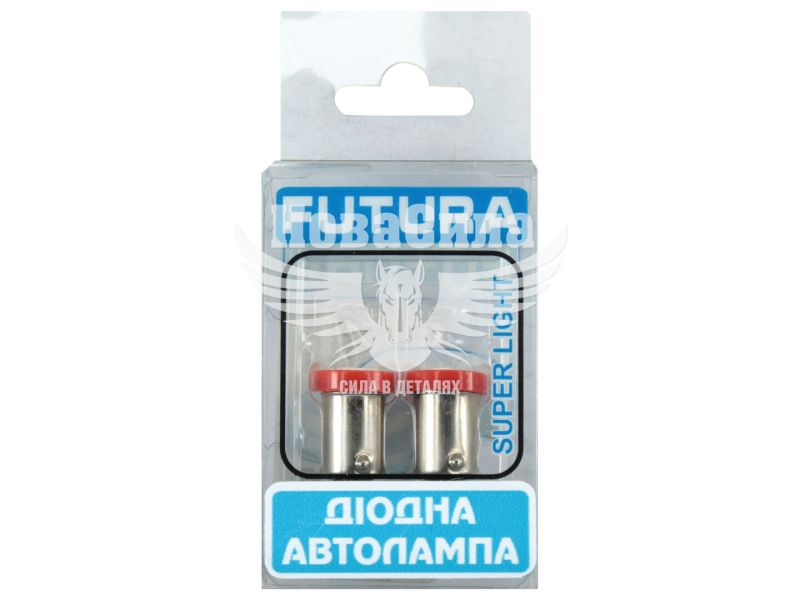Лампочка з цоколем LED T4W SMD червона 1-діод 24V-0,4Вт BA9s (Futura) (к-т.-2шт.) (30624)