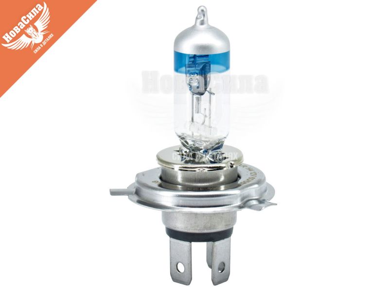 Лампочка галогенна H4 P43t 12V-60/55Вт (Solar) 3700K (Starlight) +60 (1234)
