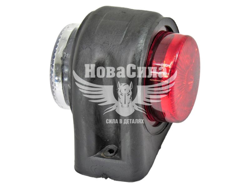 Ліхтар габаритний ріжок (Tempest) LED 24V (білий/червоний малий) (TP 001-01)