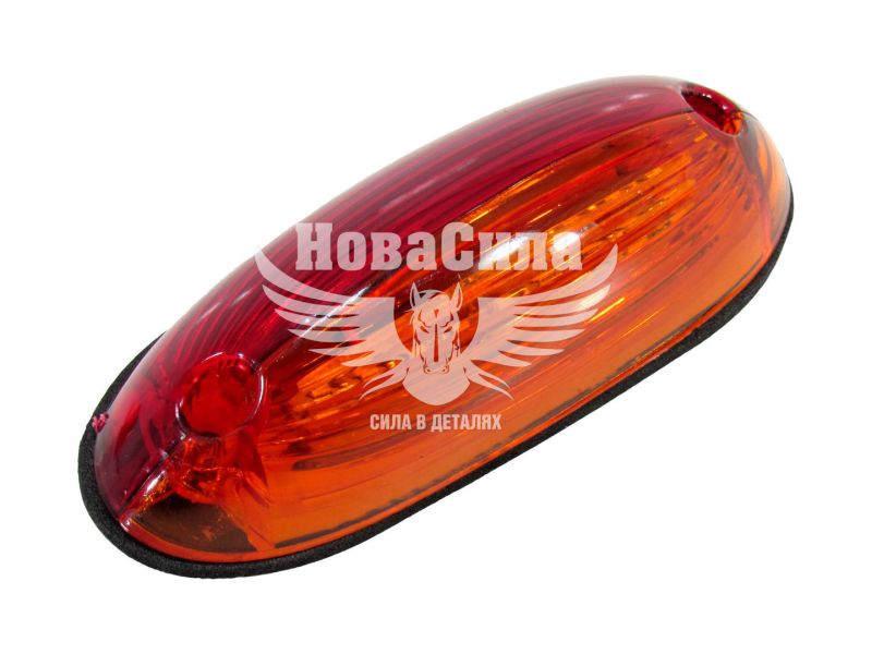 Ліхтар габаритний універсальний (Isiksan) LED 12-24V овал жовтий/червоний (ISS 40281 (8))