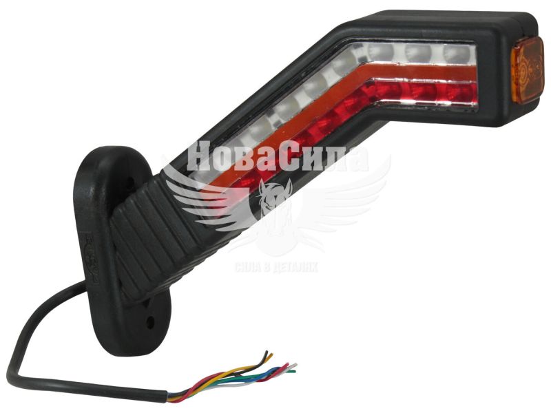 Ліхтар габаритний ріжок (Isiksan) LED 12-24V косий довгий (led) лівий (ISS20405LLH)