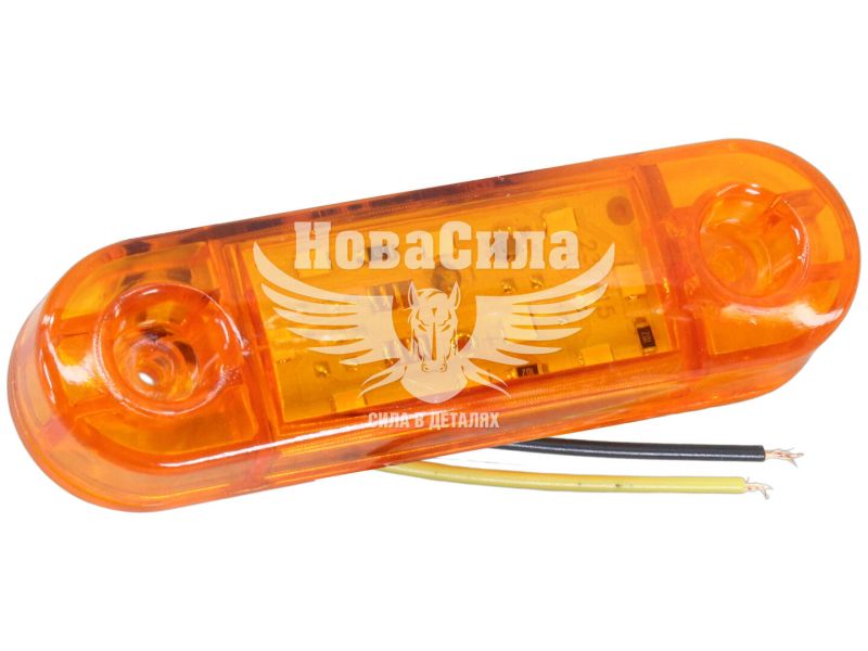 Ліхтар габаритний універсальний (Auto Light) LED 12-24V короткий 9-діодів 87х25мм. жовтий (AL-0036-Y)