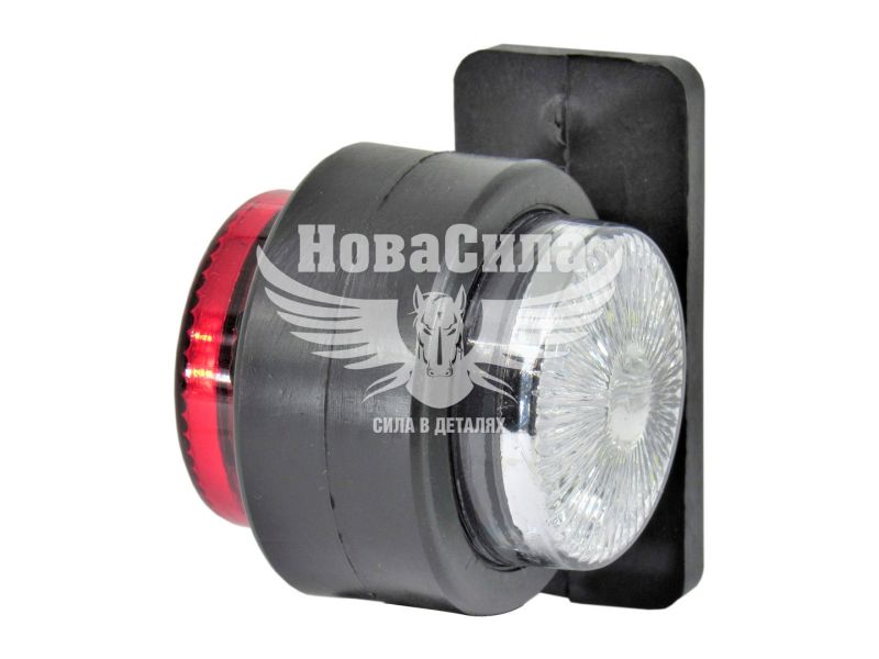 Ліхтар габаритний ріжок (Tempest) LED 24V (білий/червоний прямий мінi) (TP 002-02)