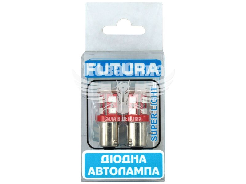 Лампочка з цоколем LED T4W SMD червона 12-діодів 24V-2,5Вт BA9s (Futura) (к-т.-2шт.) (70624)