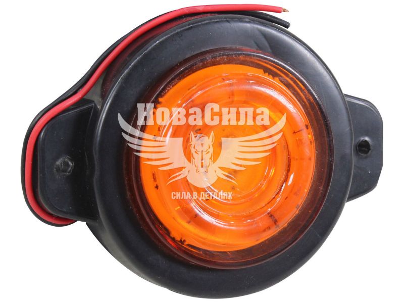 Ліхтар габаритний універсальний (Tempest) LED 24V жовтий (круглий) (TP02-55-101)