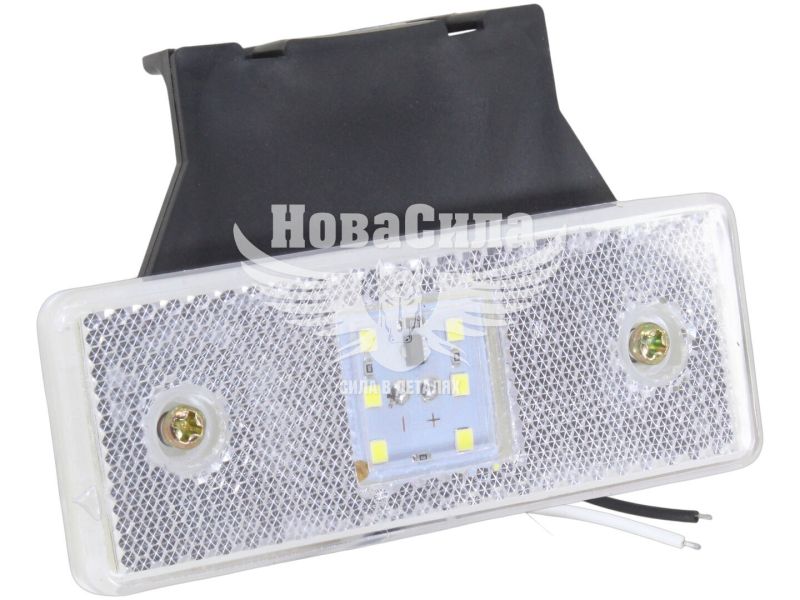 Ліхтар габаритний універсальний (Auto Light) LED 12-24V прямокутник білий з кронштейном 110х45мм. (AL-0032-W)