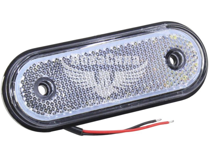 Ліхтар габаритний універсальний (Auto Light) LED 12-24V овал білий 120х45мм. (AL-0017-W)