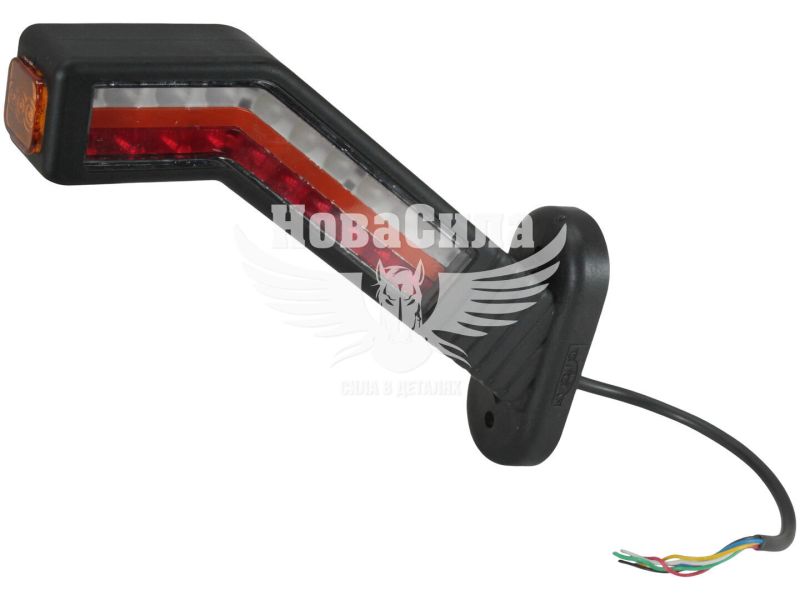 Ліхтар габаритний ріжок (Isiksan) LED 12-24V косий довгий (led) правий (ISS20405LRH)