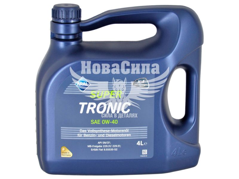 Моторна олива бензин, дизель 0W-40 (Aral) SuperTronic Low SAPS 4л. (154FED)