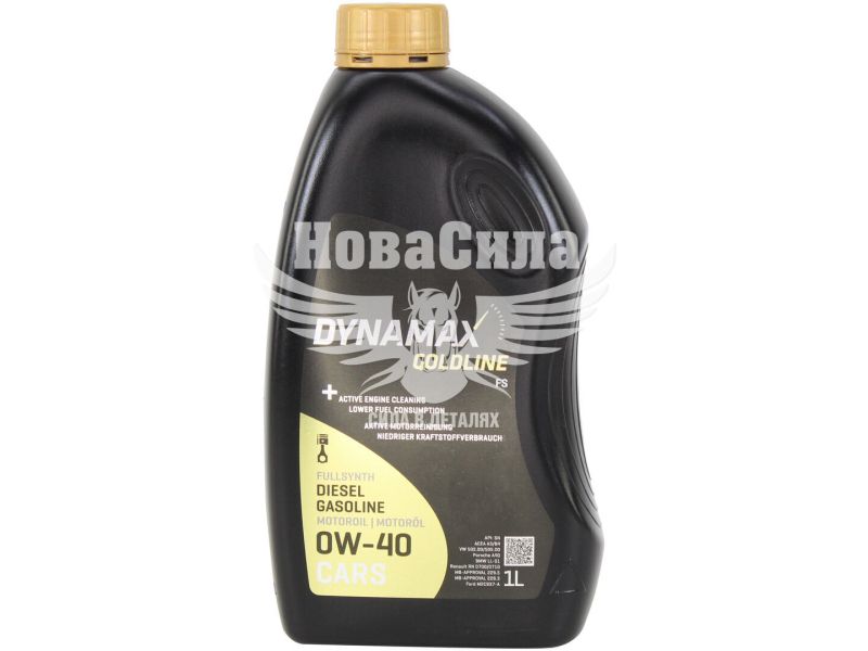 Моторна олива бензин, дизель 0W-40 (Dynamax) GOLDLINE FS 1л. (502729)