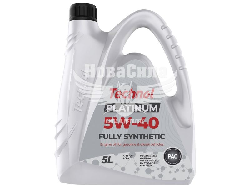 Моторна олива бензин, дизель 5W-40 (Technol) Platinum 5л. (TL93398)