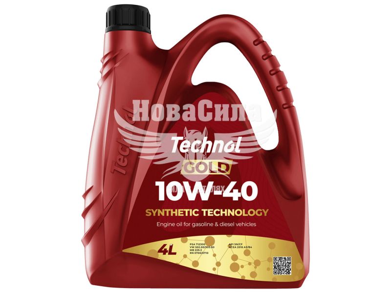 Моторна олива бензин, дизель 10W-40 (Technol) Gold 4л. (TL90069)