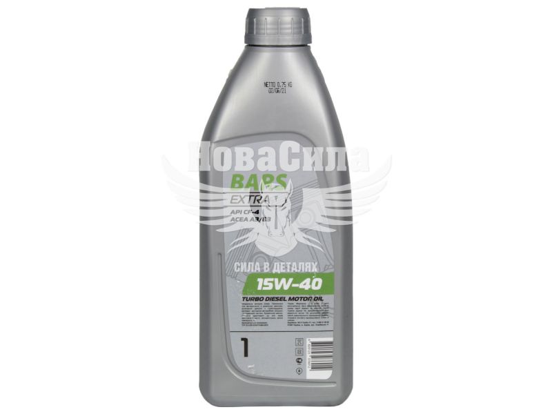 Моторна олива дизель 15W-40 (Bars Extra) Turbo Diesel 1л.