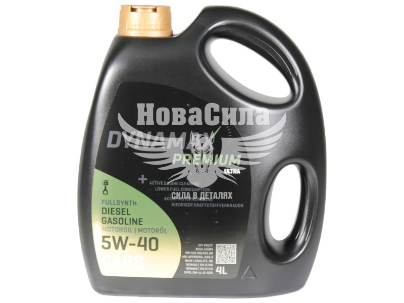 Моторна олива бензин, дизель 5W-40 (Dynamax) Ultra 4л. (501603)