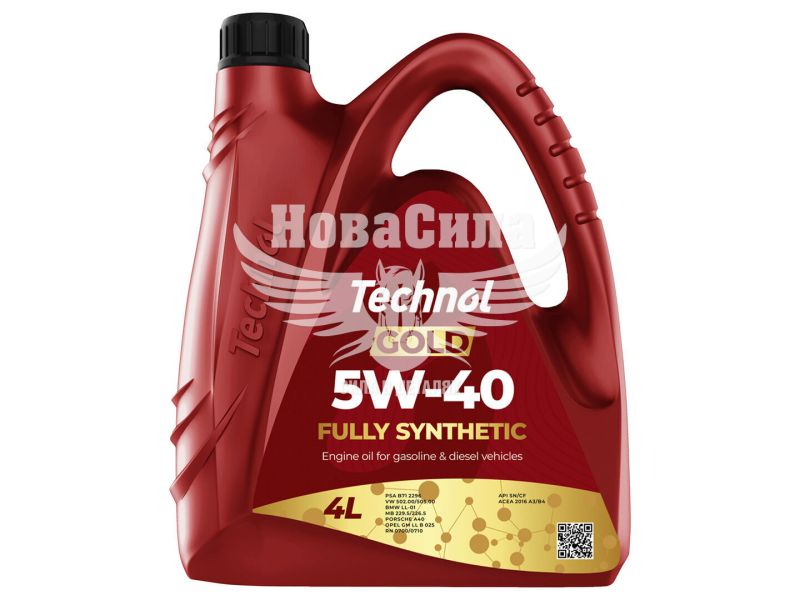 Моторна олива бензин, дизель 5W-40 (Technol) Gold 4л. (TL90052)