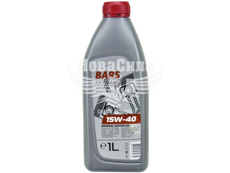 Моторна олива бензин, дизель 15W-40 (Bars Extra) 1л.