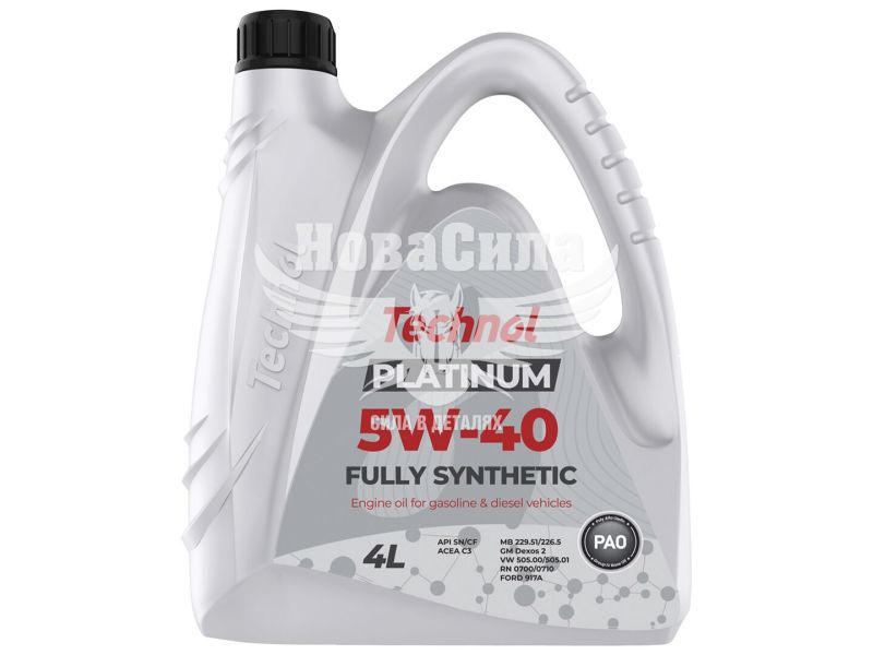 Моторна олива бензин, дизель 5W-40 (Technol) Platinum 4л. (TL93374)