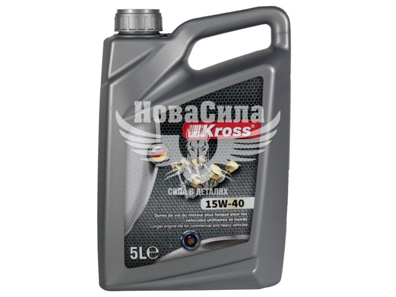 Моторна олива бензин, дизель 15W-40 (Kross) CF-4 5л.