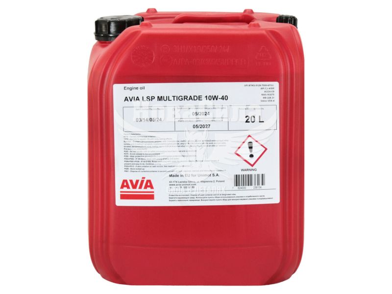 Моторна олива дизель 10W-40 (AVIA) LSP Multigrade 20л. (EURO-6)