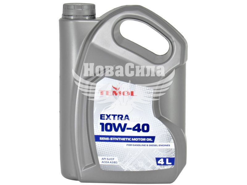 Моторна олива бензин, дизель 10W-40 (Temol) Extra 4л. (T-E10W40-4L)