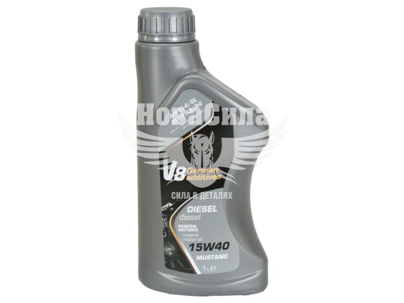 Моторна олива дизель 15W-40 (V8) Mustang Diesel 1л.