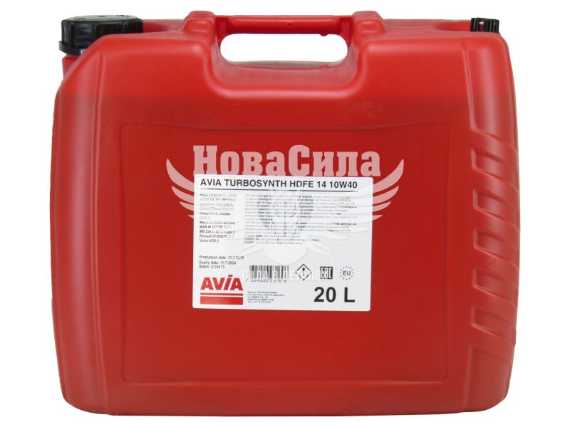 Моторна олива дизель 10W-40 (AVIA) TURBOSYNTH HDFE14 20л.
