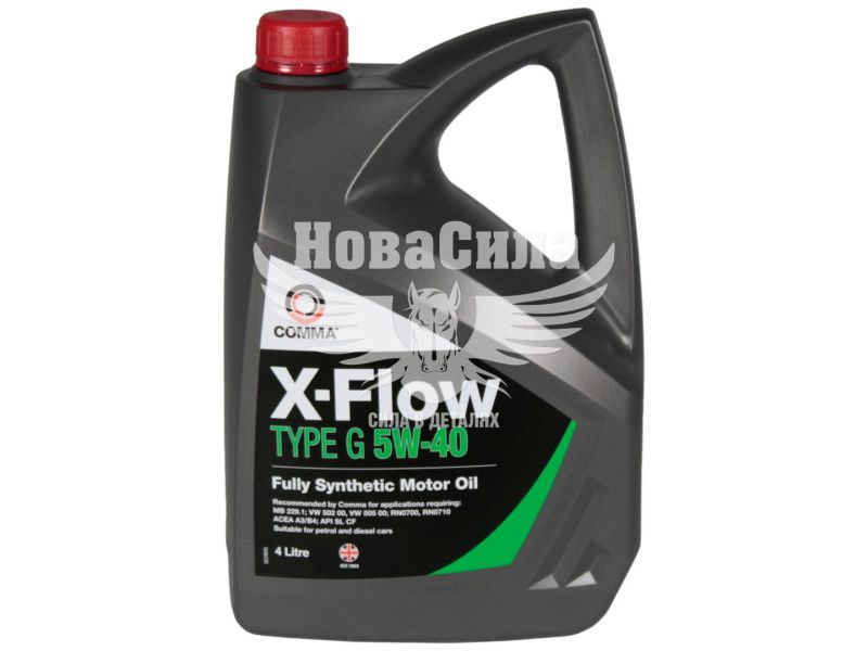 Моторна олива бензин, дизель 5W-40 (Comma) X-FLOW TYPE G 4л. (XFG4L)