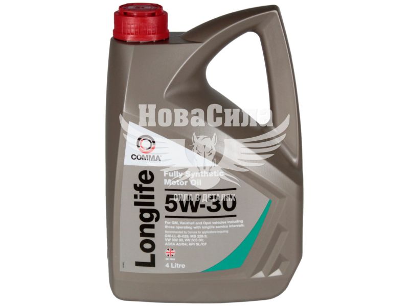 Моторна олива бензин, дизель 5W-30 (Comma) LONG LIFE 4л. (GML4L)