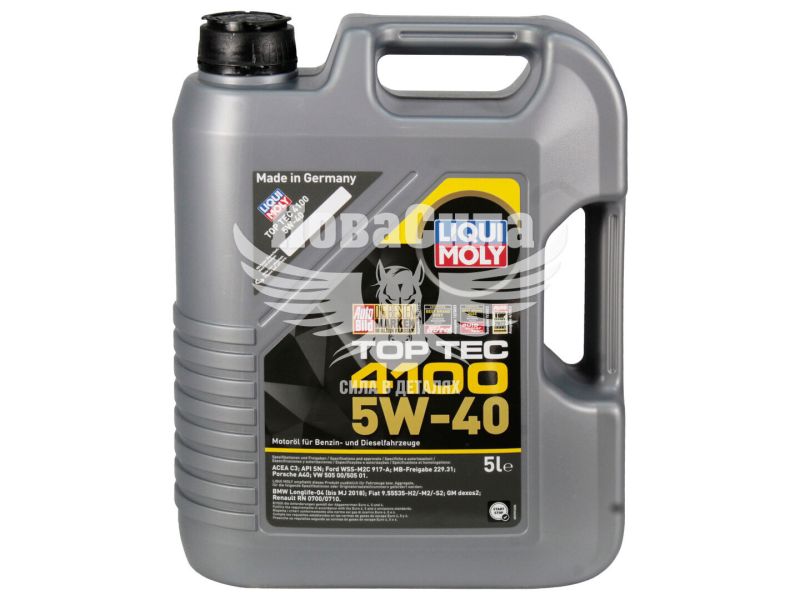Моторна олива бензин, дизель 5W-40 (Liqui Moly) Tор Tес 4100 5л. (7501)