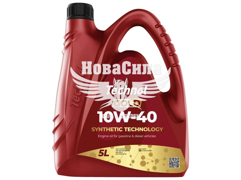 Моторна олива бензин, дизель 10W-40 (Technol) Gold 5л. (TL90090)