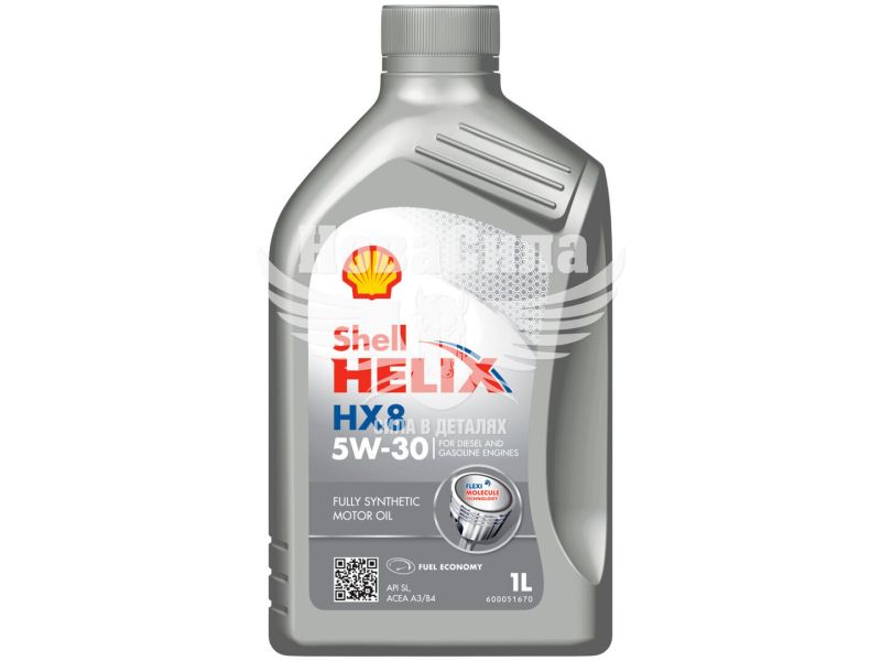 Моторна олива бензин, дизель 5W-30 (Shell) Helix HX8 Synthetic 1л. (ТОВ-У503715)