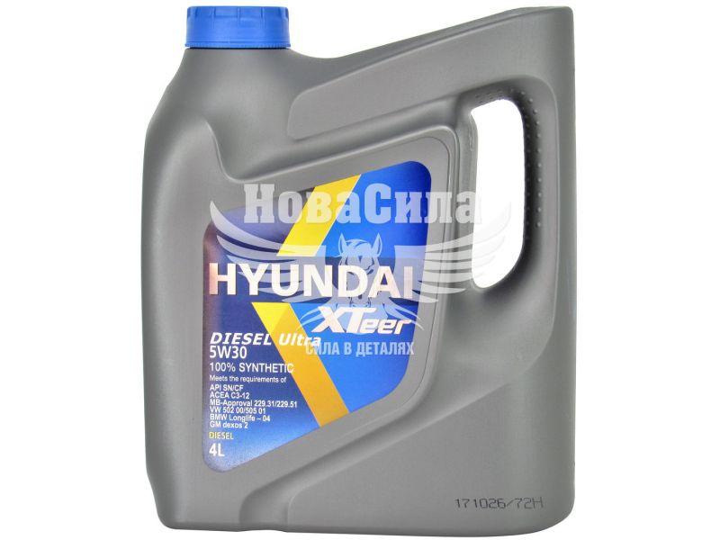 Моторна олива дизель 5W-30 (HYUNDAI XTeer) Diesel Ultra 4л. (1041222)