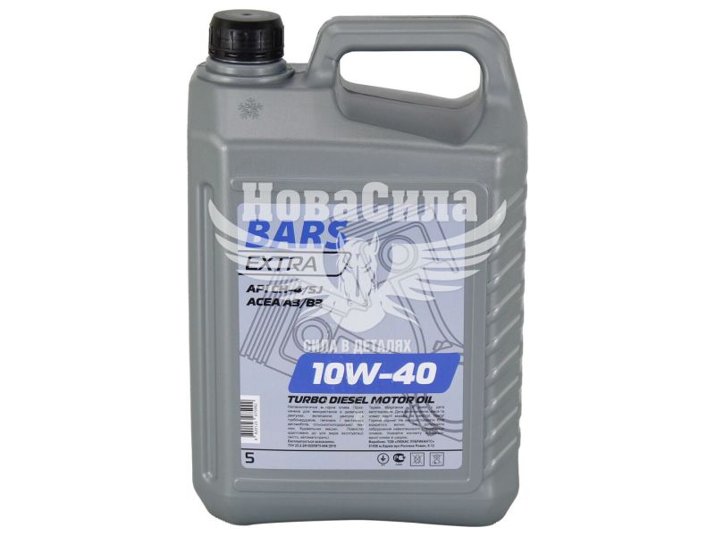 Моторна олива дизель 10W-40 (Bars Extra) Turbo Diesel 5л.